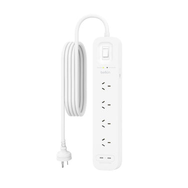 Belkin SurgePro 4Outlet Surge Protector with Dual USB-C 30W -White